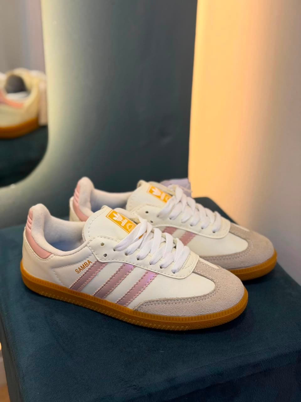 Adidas Samba OG Branco/Rosa