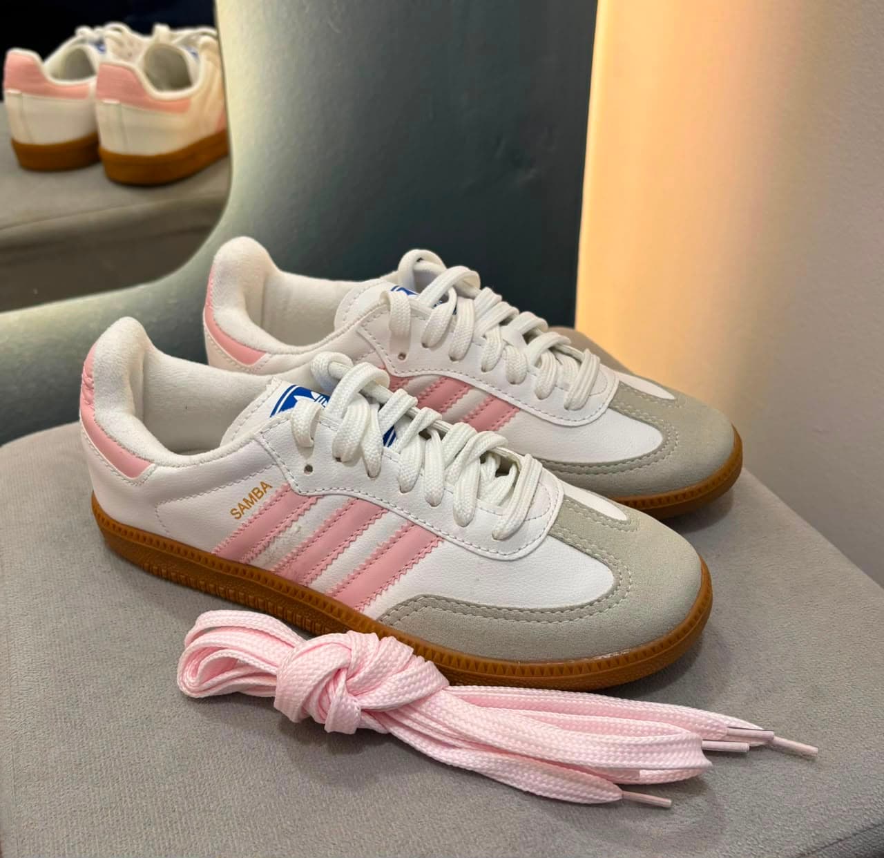 Adidas Samba OG Branco/Rosa
