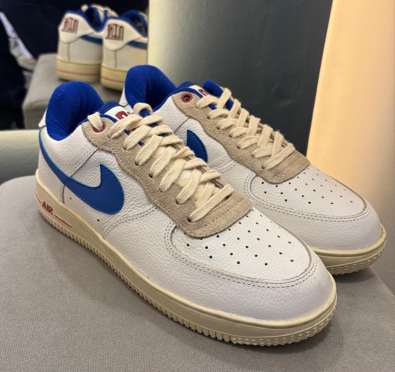 NK AF1 Branco com azul